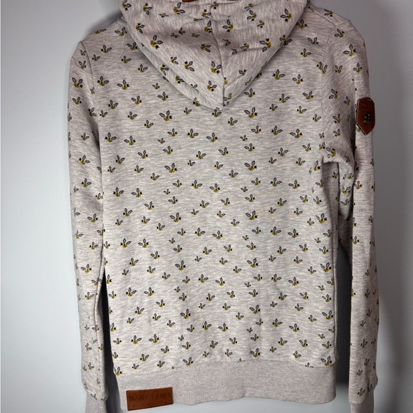 Naketano Gray Hoodie with Bee Pattern - Picture 7 of 9